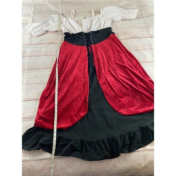 Vintage Lip Service Los Angeles Red Velvet Renaissance Cosplay Costume - 2XL (Fl - Picture 3 of 12